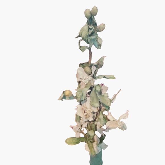 White Magnolia Flower Branches Seedpods Tall Shabby Chic Wedding Lot 5 - Picture 1 of 16